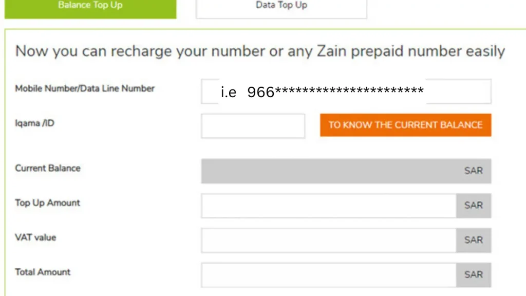 Zain Recharge Online