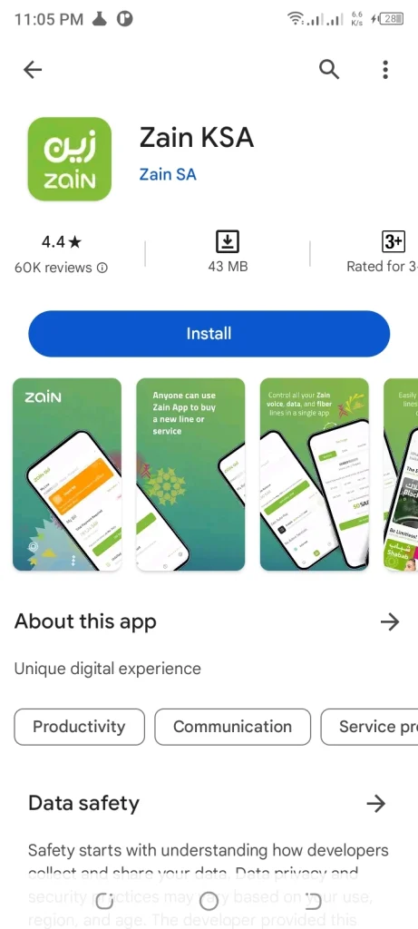 Zain Free TV Channels Through the App